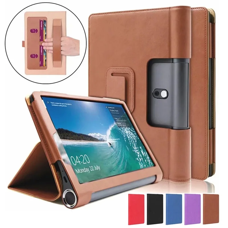 Калъф за таблет Lenovo Yoga Smart Tab 10.1 YT-X705F Premium Leather Folio Shell Cover for Funda Lenovo Yoga Tab 5 YT-X705 Case