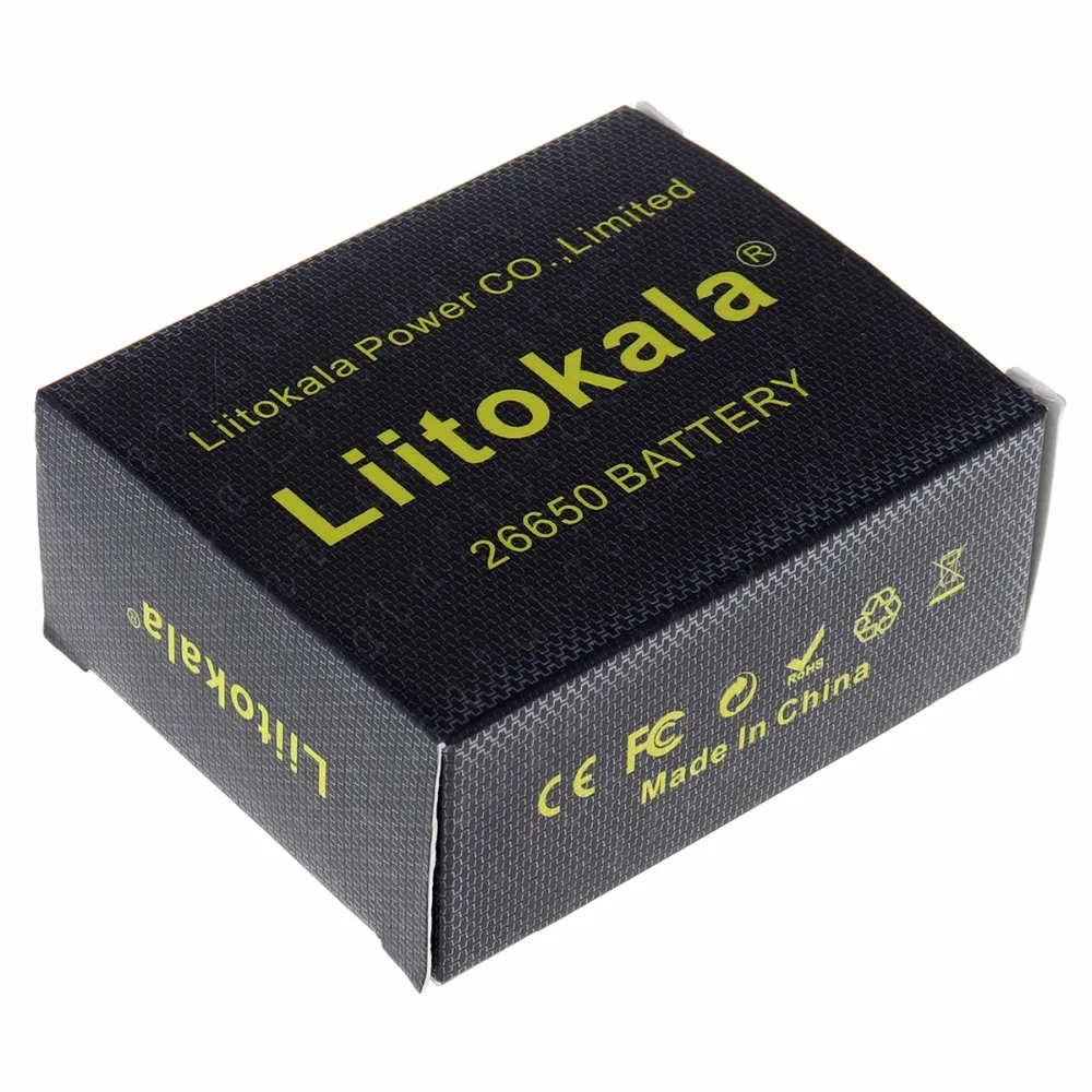 LiitoKala Lii-50A Остри 3.7 V 26650 5000mA Акумулаторни батерии Разрядник 26650-50A 20A Power батерии за фенерче, E-tools