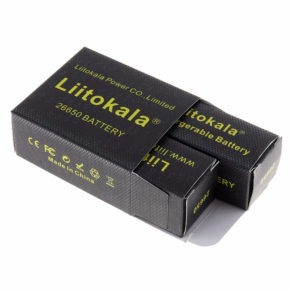 LiitoKala Lii-50A Остри 3.7 V 26650 5000mA Акумулаторни батерии Разрядник 26650-50A 20A Power батерии за фенерче, E-tools