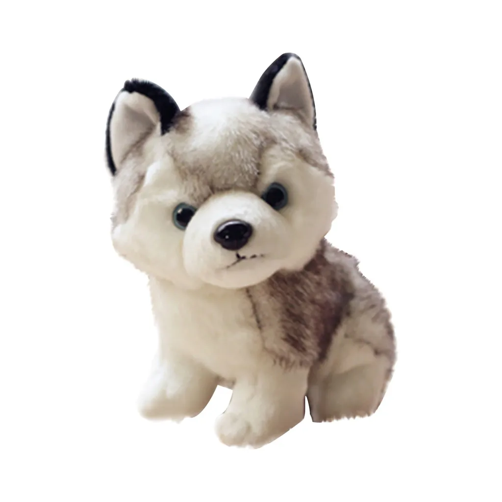 Kawaii Реалистична Куче, Щастлив, Ръчно изработени Реалистична Фигура Играчка Куче Плюшени Пълнени Аним Ясни Контури И Реалистични Детски Спътник