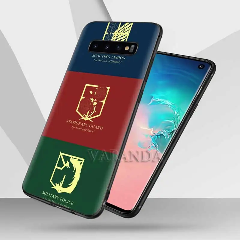 Калъф за Samsung Galaxy S20 FE S10 Plus S8 S9 S21 Ultra S10e Note 20 10 Lite 9 Soft Phone Cover Fundas Attack On Титан
