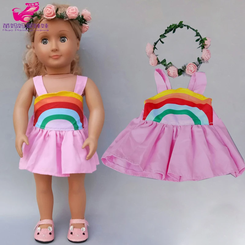 18 инча момиче кукла къща пазител рокля и шапка кукла дрехи облечи 45 см кукла облекло