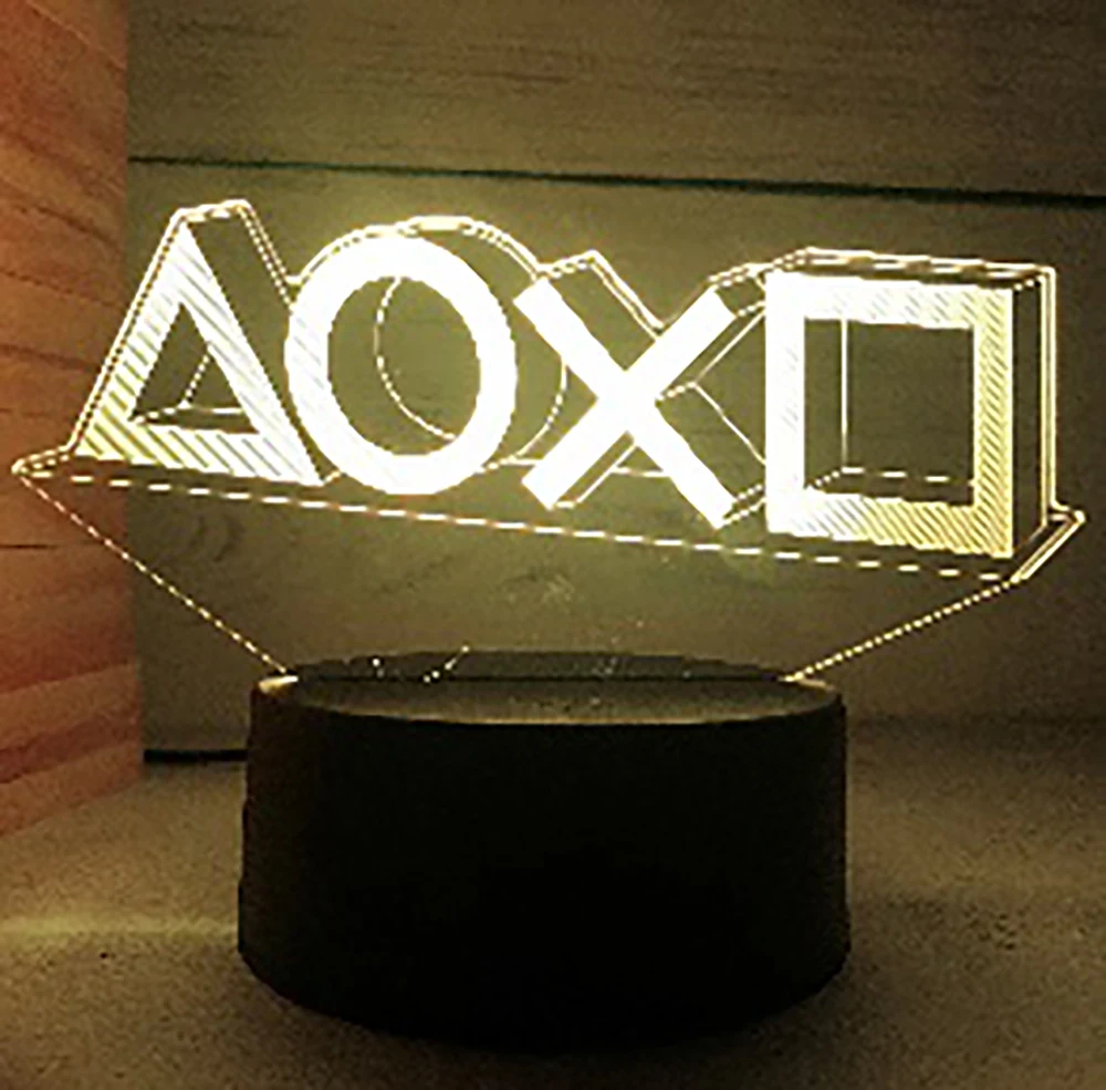 Xbox Game Night Light 3D LED Акрил за лека нощ За Деца Спалня Декор Лава Лампада Рожден Ден Празнични Подаръци Митническо Снимка Лампа