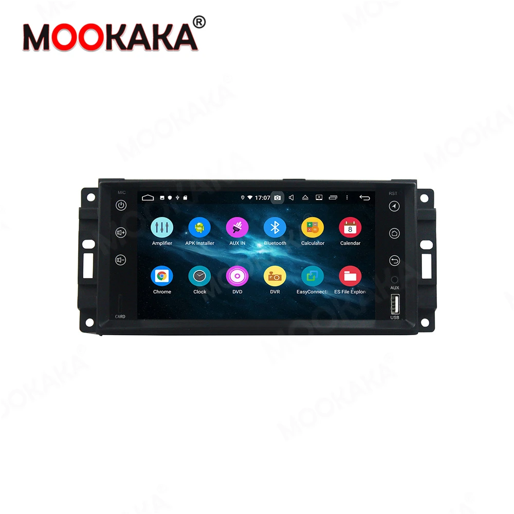 Android, 10.0 4+64 GB Кола DVD плейър GPS Навигация За Jeep Compass Wrangler Full Touch Head Unit Multimedia Player за Записване