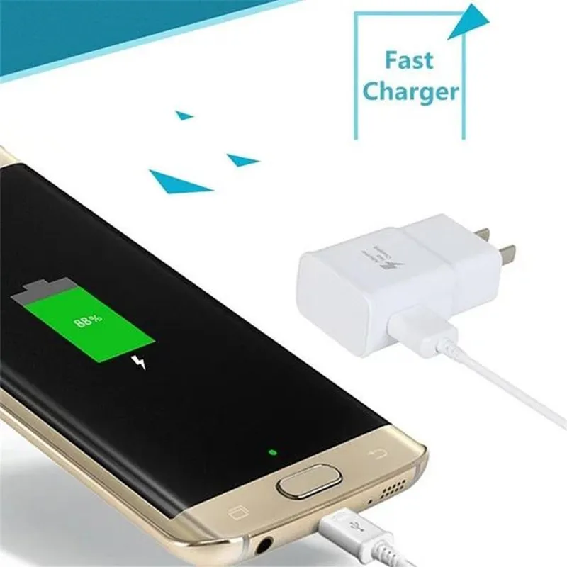 500 бр./лот 5 В 2A US/EU Plug Fast Charging Travel adapter Wall Fast Charger For S6 S7 S8 S9 plus Note 8