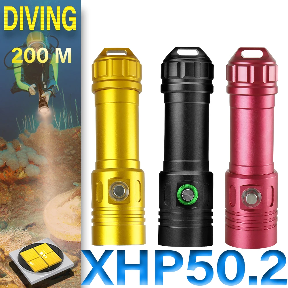 20000LM XHP50.2 подводен 200 м гмуркане фенерче toch Акумулаторна батерия 18650 висока мощност led светлини лов фенер